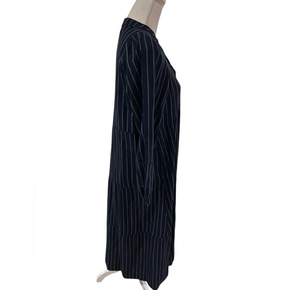 Pietsie bohemian flowy San Pancho Striped Navy Blue Maxi Dress Size medium - Picture 4 of 8